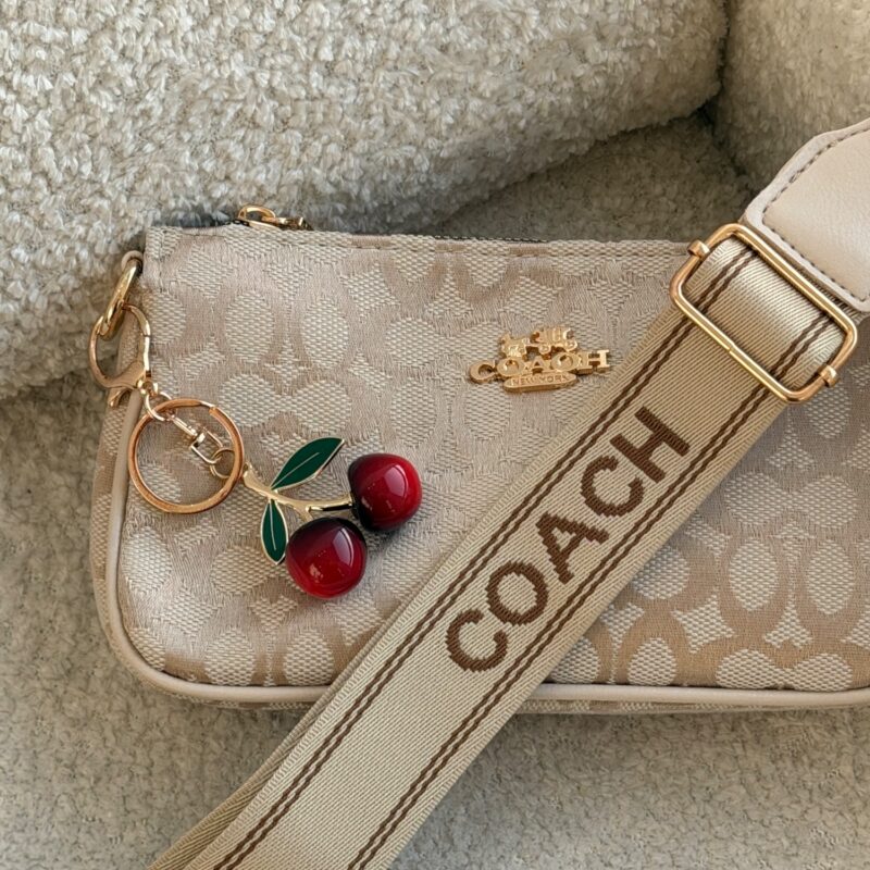 کیف مستطیلی کوچ کرم پارچه ای